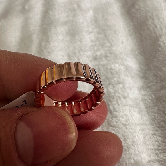 Rose Gold over Sterling Women's Ring - Picture 4 of 6